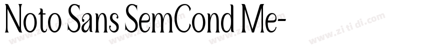 Noto Sans SemCond Me字体转换